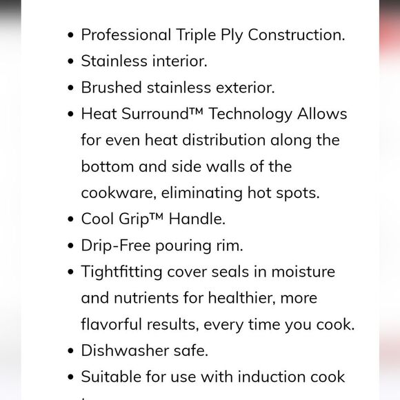 Cuisinart Kitchen Pro Induction Stainless 5 3/4QT Soup Pot w/Lid - Picture 6 of 8